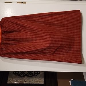 Red plaid skirt
